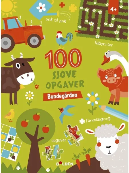 100 roliga uppgifter: Bondgården (från 4 år) - Hobby - mjukpärm
