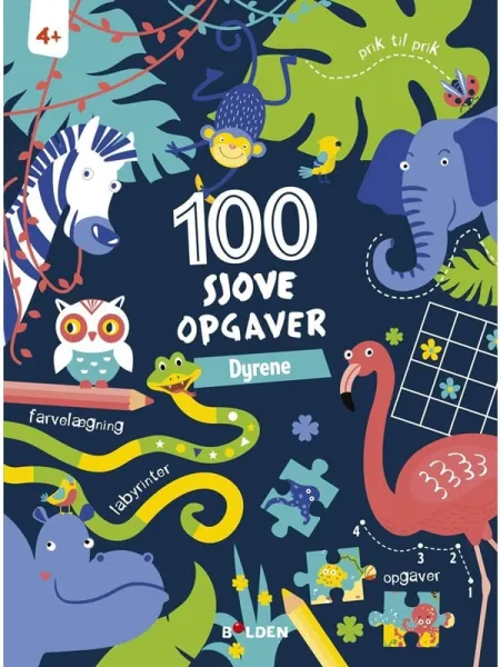 100 roliga uppgifter: Djur (från 4 år) - Hobby - mjukpärm