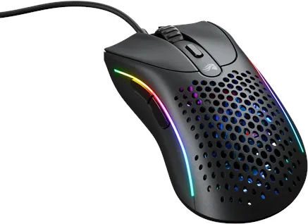 Glorious Model D 2 Wired - Matte Black - Gaming Mus - Optisk - 5 knappar - Svart